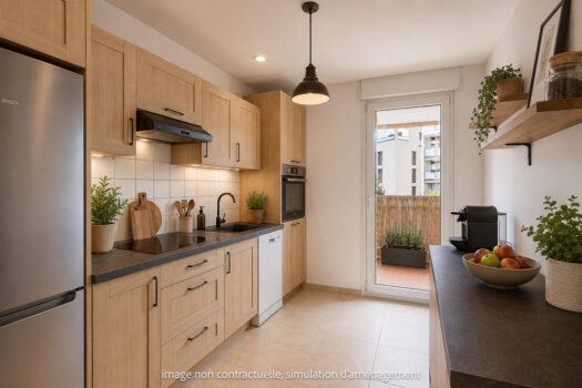 Appartement T2 dans résidence sécurisée – Tassin la Demi Lune – 50 m2 – parking et cave – 215 000€ FAI
