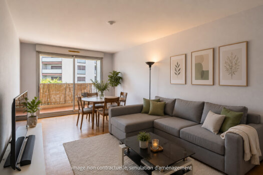 Appartement T2 dans résidence sécurisée – Tassin la Demi Lune – 50 m2 – parking et cave – 215 000€ FAI